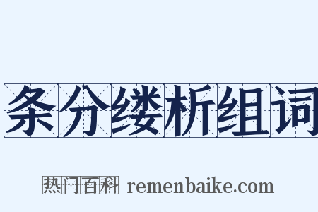 条分缕析组词是什么意思的图片